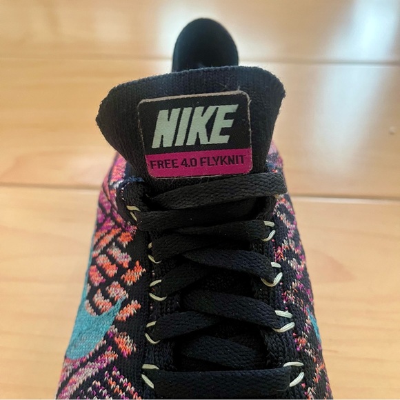 Nike Free 4.0 Flyknit Women’s Size 5.5 Obsidian Vivid Purple - Picture 6 of 9